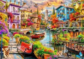 BLUEBIRD Puzzle Vesnička na kanálu