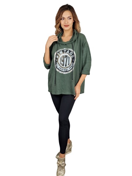 HOSH Mikina Vintage Velikost: UNI, Barva: Khaki