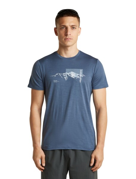 Pánské merino triko krátký rukáv ICEBREAKER Mens Merino 150 Tech Lite SS Tee Pure Altitude, Dawn velikost: S
