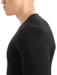Pánské merino triko dlouhý rukáv ICEBREAKER Mens 200 Oasis LS Crewe, Black velikost: S
