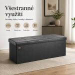 DBA Černá lavice, taburet s úložným prostorem, skládací