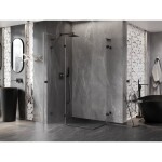 MEXEN/S - Lunar L Duo sprchový kout dveře křídlové 95 x 90, transparent, černá 834L-095L-090P-70-00