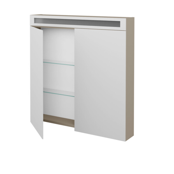 Dřevojas - Dvoudveřová galerka AIR GA2OE 80 - L04 Béžová vysoký lesk 239299