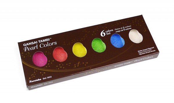 Kuretake Kuretake, MC20PC/6V, Gansai Tambi, pastelové akvarelové barvy, 6 odstínů, Pearl colors 1540543