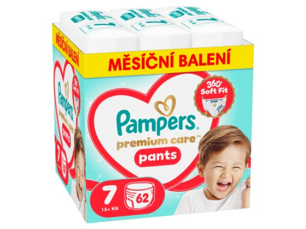 Pampers Premium Care Pants, vel. 7, 62 ks