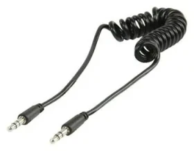 Valueline Audio kabel Jack 3,5 mm černý / Audio kabel / propojovací / spirálový / 1 m (VLMP22010B1.00)