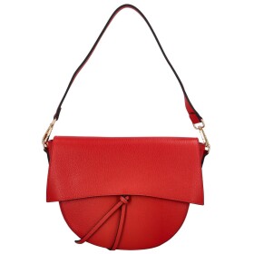 Dámská luxusní kožená malá kabelka Chiara, červená