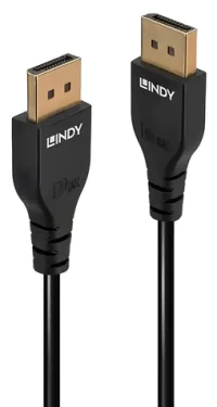 Lindy Slim DisplayPort 1.4 černá / Přípojný kabel / DisplayPort - DisplayPort / 0,5 m / 8K / 144 Hz (36460)