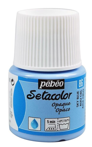 Barva na textil Pébéo Setacolor Opaque 45 ml - Modrá nebeská 86