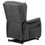 Polohovací křeslo, elektrické kabelové ovládání, šedá, látka, TV-1190 GREY2