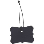 Chic Antique Papírový štítek Black Wavy Edges – set 10 ks, černá barva, papír