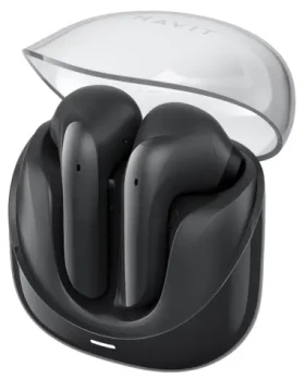 Havit TW974 ModernBuds černá / Bezdrátová sluchátka do uší / mikrofon / Bluetooth / nabíjecí pouzdro / až 4,5 h (TW974(Modern buds))