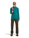 ICEBREAKER Wmns Mer 200 Realfleece Descender LS Zip H, Tidal Teal (vzorek) velikost: S