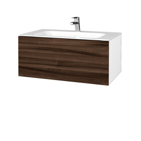 Dřevojas - Koupelnová skříňka VARIANTE SZZ 80 pro umyvadlo Finion - N01 Bílá lesk / D06 Ořech 268299