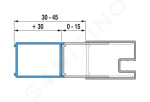 IDEAL STANDARD - Connect Air Umyvadlo nábytkové 640x460x165 mm, s přepadem, otvor pro baterii, černá E0289V3