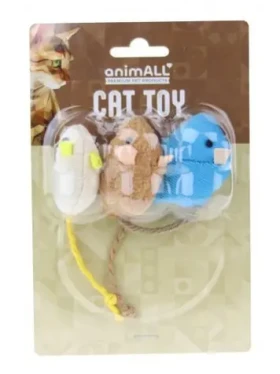 AnimALL Hračka Cat Myška s catnipem 3 ks (114039)