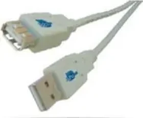 MicroConnect Propojovací kabel USB 2.0 M - USB 2.0 F 0.1m bílá / 480 Mbit/s (USBAAF01)