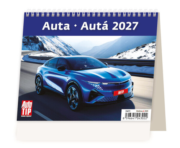 Stolní kalendář 2027 Helma Minimax Auta