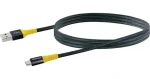 Schwaiger USB-A na Micro-USB kabel černo-žlutá / USB kabel / 1,2 m / USB 2.0 / 480 Mbit/s (WKUM10511)