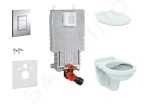 Grohe Set předstěnové instalace, klozet Alpha se sedátkem, tlačítko Skate Cosmopolitan, chrom 38643SET-KR