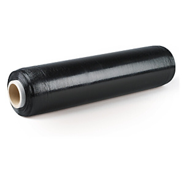 6 x Ruční předepnutá litá fólie, 450 mm × 500 m, černá