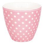 GREEN GATE Latte cup Dotty Pale Pink 300 ml, růžová barva, porcelán 300ml