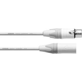 Cordial XLR propojovací kabel [1x XLR zásuvka - 1x XLR zástrčka] 5.00 m bílá