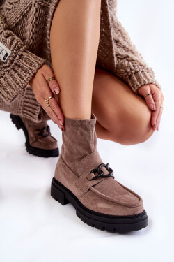 Dámské semišové kozačky La.Fi 250042B-SU Béžove 40