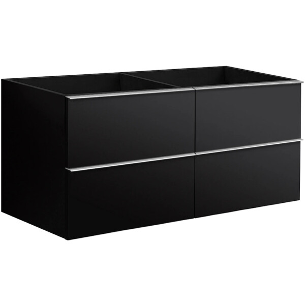 CERANO - Koupelnová skříňka pod umyvadlo s úchytkou Velora - černá matná, úchytka chrom - 119x53x46,5 CER-665044