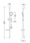 MEXEN/S - Pecos DS75 SET umyvadlová baterie + sprchová s příslušenstvím , chrom 72704DS75-00