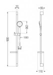 MEXEN/S - DS75 posuvný sprchový set, chrom 785754583-00