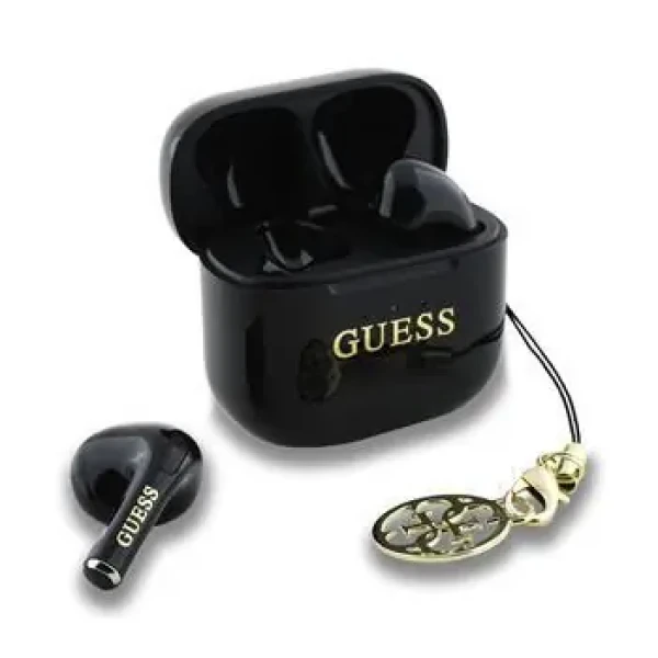Guess Classic Logo Charm TWS Bezdrátová Sluchátka Black (57983124135)