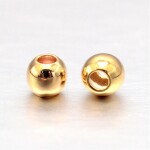 Kovový oddělovací korálek - pozlacený - 3 mm - 1 ks