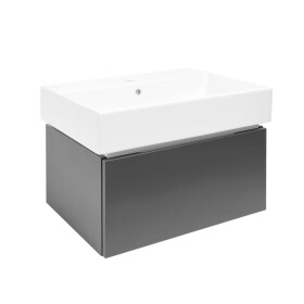 Koupelnová skříňka s umyvadlem SAT Feel 60x30x46 cm antracit mat SATFEEL60ANTU2 SATFEEL60ANTU2