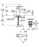 GROHE - Eurosmart Cosmopolitan Umyvadlová baterie s výpustí Push-Open, chrom 23926000