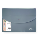 Spoko ReLeaf obálka se zipem, kapsa s drukem, A4, PP, SoftTouch, šedá - 6ks