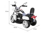 Mamido Dětská elektrická motorka Chopper bílá