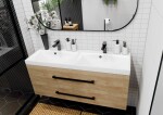 Umyvadlová baterie SAT Cube Way bez výpusti černá matná CU271MC CU271MC
