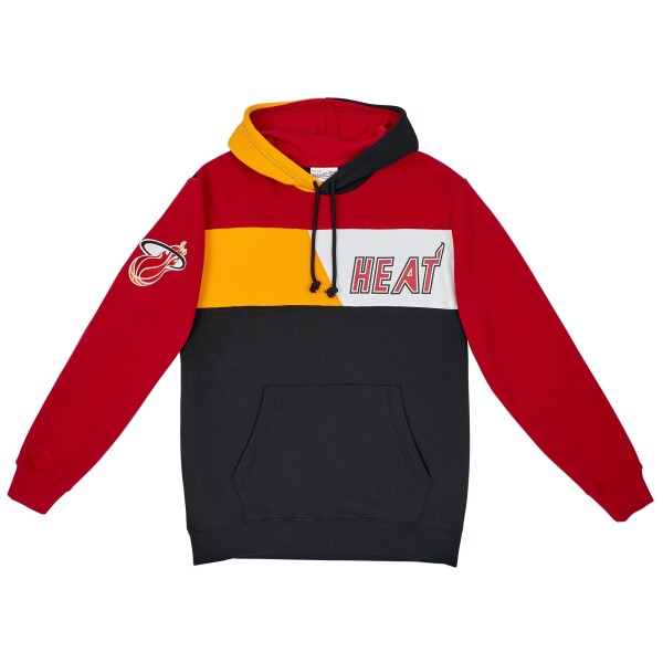 Mitchell & Ness Pánská mikina Miami Heat NBA Color Blocked Fleece Hoodie Velikost: S