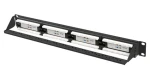 Lanberg PPUA-1024-B černý / Patch panel / 24 portů / RJ-45 / Cat6a / UTP / 1U / 19" (PPUA-1024-B)