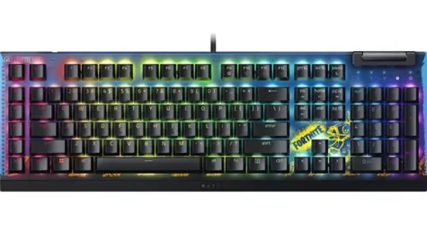 Razer BlackWidow V4 X Fortnite Edition / Herní klávesnice / mechanická / spínače Razer Yellow / USB (RZ03-04703600-R3M1)