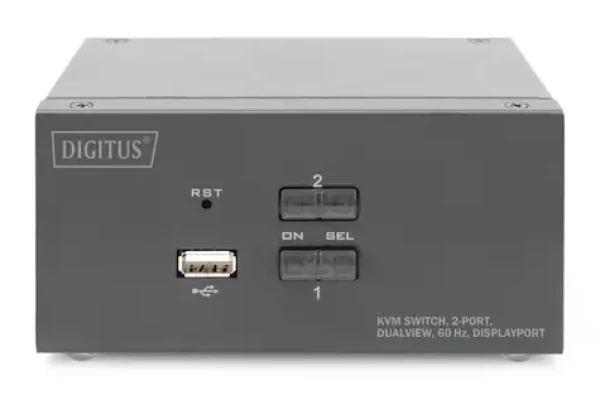 Digitus DS-12862 / KVM switch / DisplayPort / DualView / 2 porty / 4K Ultra HD (DS-12862)