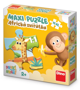 Puzzle MAXI První hraní: Africká zvířata 15 dílků