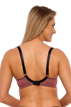 Polovyztužená dámská podprsenka semi soft Gaia BS 1259 Lise černo-růžová 75I