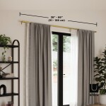 Zlatá roztažitelná dvojitá garnýž 91-168 cm Umbra CAPPA