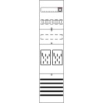 Striebel & John 2CPX054168R9999 BF17A2XAM pole counter vestavné Počet modulů (šířka) = 12 Obsah 1 ks