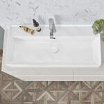 VILLEROY & BOCH - Collaro Umyvadlo nábytkové 1000x470 mm, s přepadem, otvor pro baterii, CeramicPlus, Stone White 4A331GRW