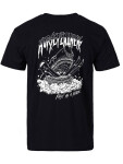 Horsefeathers SNOW SHARK black pánské tričko krátkým rukávem
