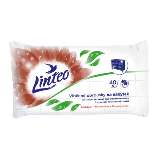 Vlhčené úklidové ubrousky Linteo na nábytek 40 ks