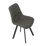 Jídelní židle, šedá, látka vintage, HC-V3066 GREY3